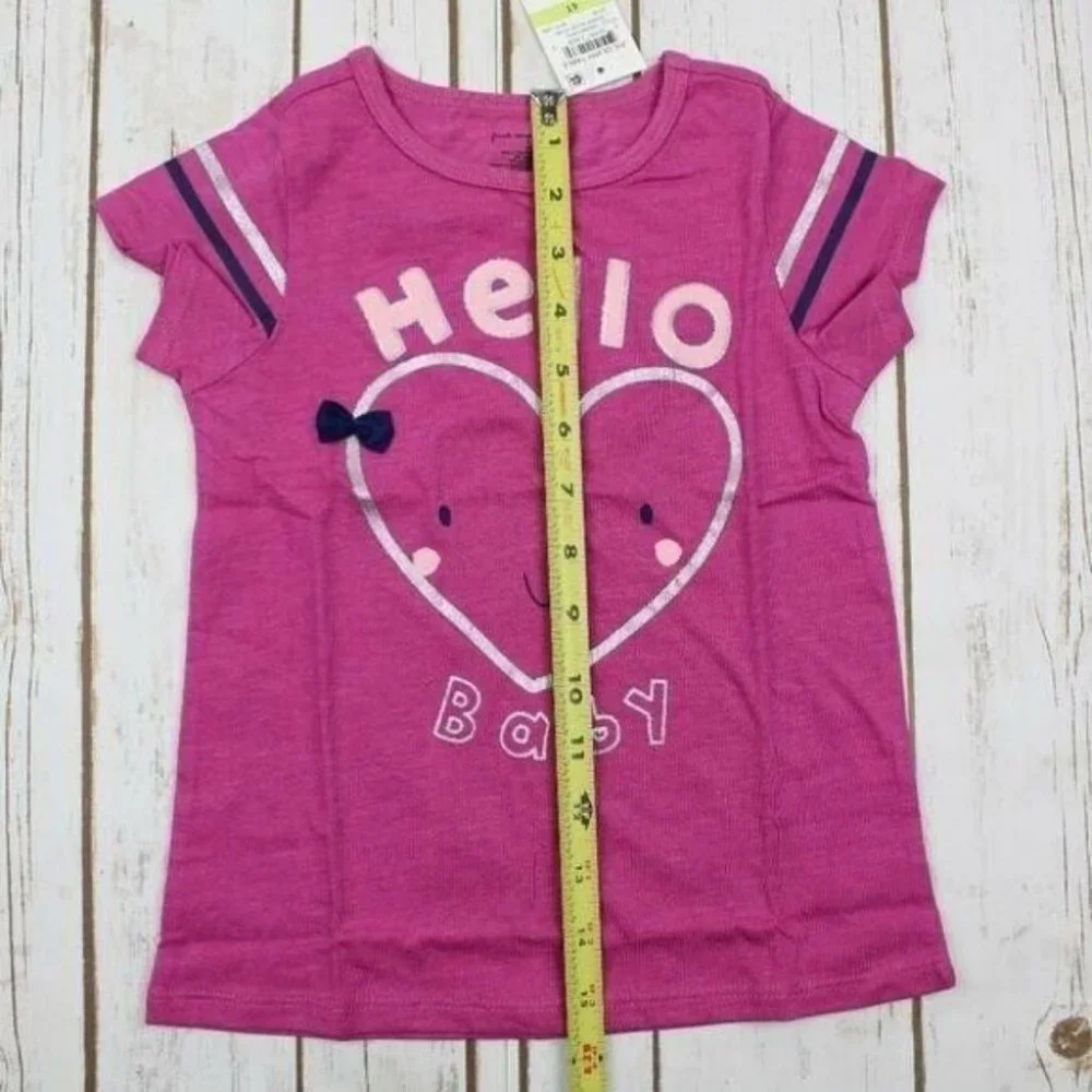 First Impressions Toddler Girls Hello Baby-Print T-Shirt, Size 4T